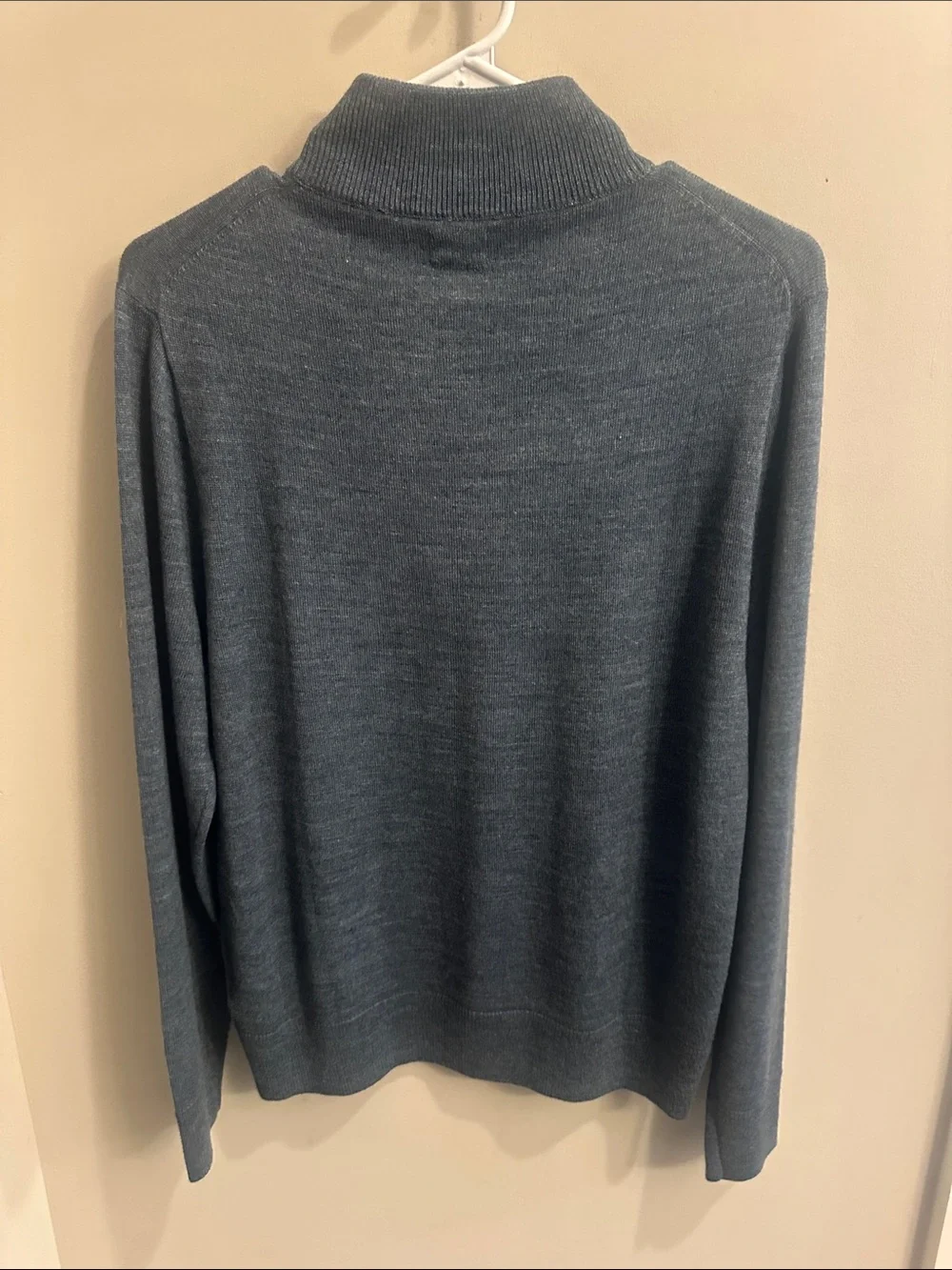 NWT J. Crew Men's Heather Gray Zip-Front Sweater